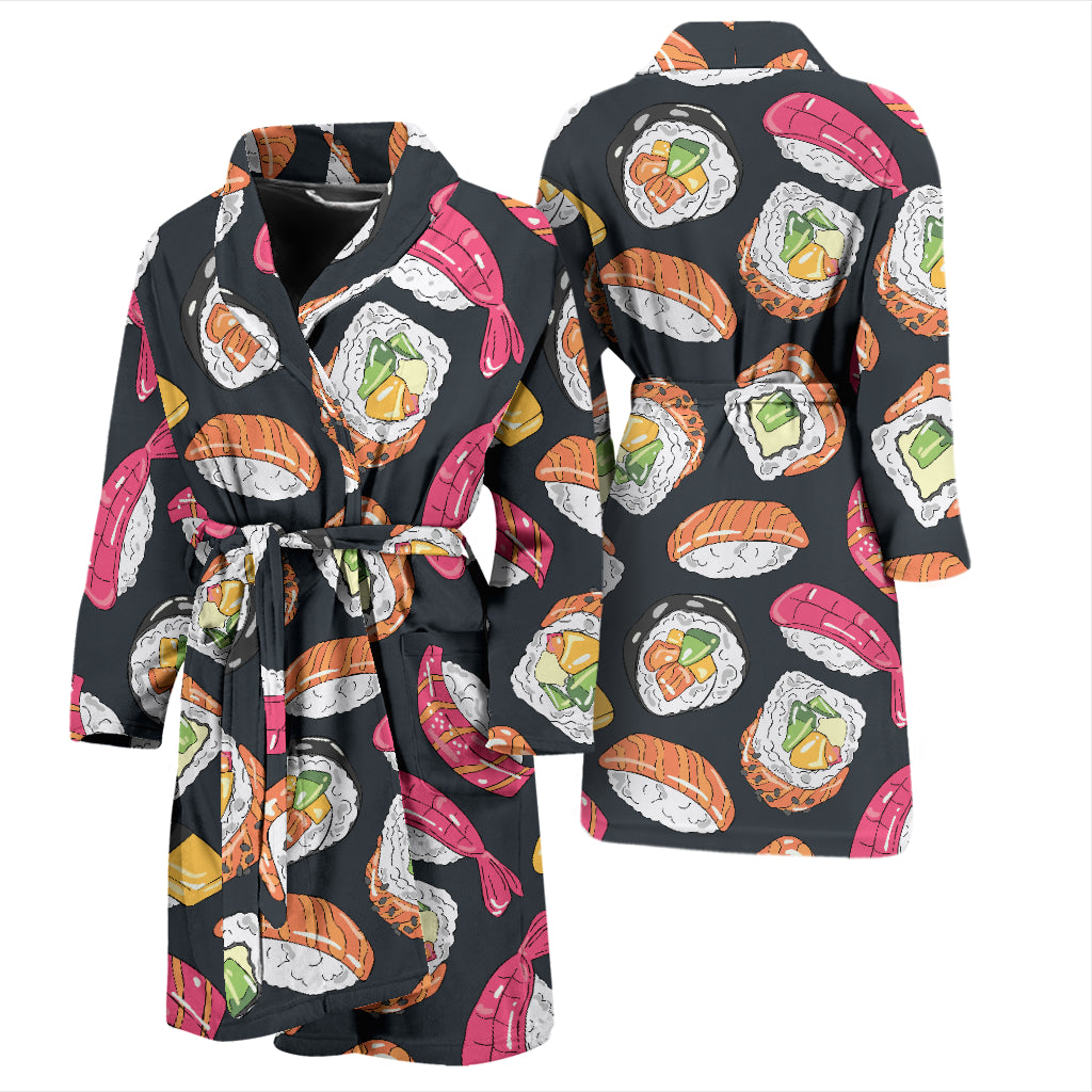 Sushi Print Design LKS306 Men Bathrobe