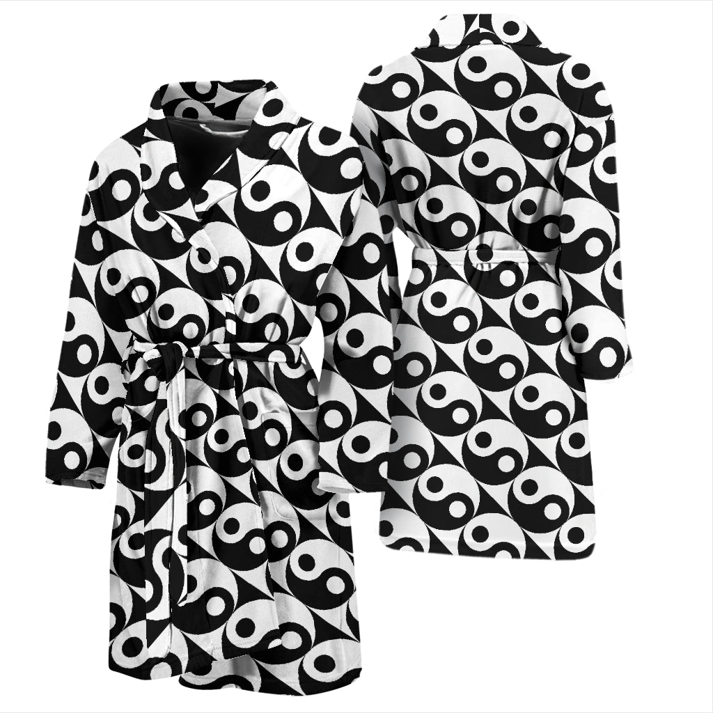 Yin Yang Print Design LKS304 Men Bathrobe
