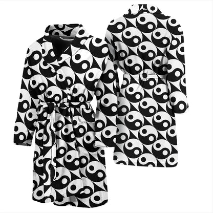 Yin Yang Print Design LKS304 Men Bathrobe