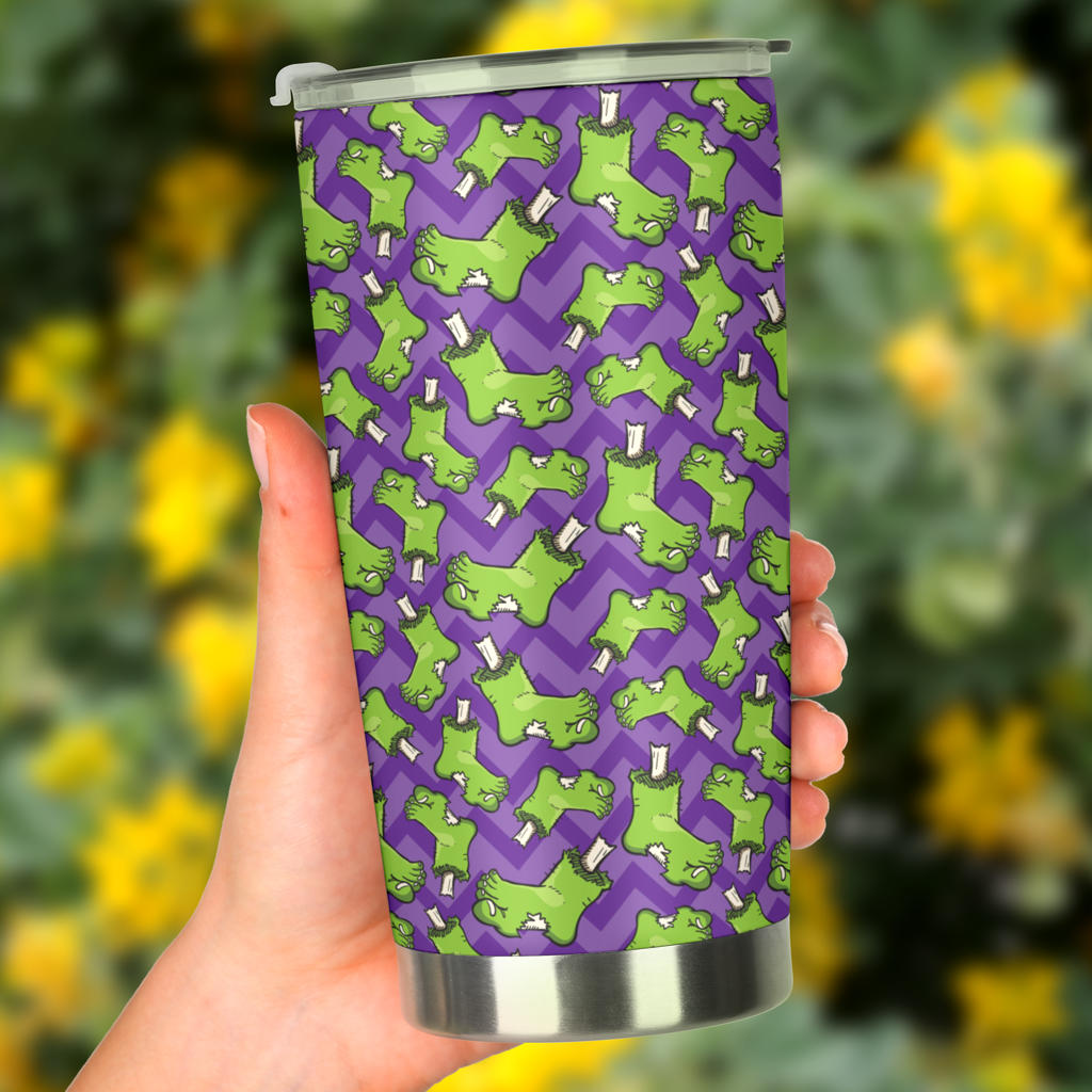 Zombie Foot Design Pattern Print Tumbler