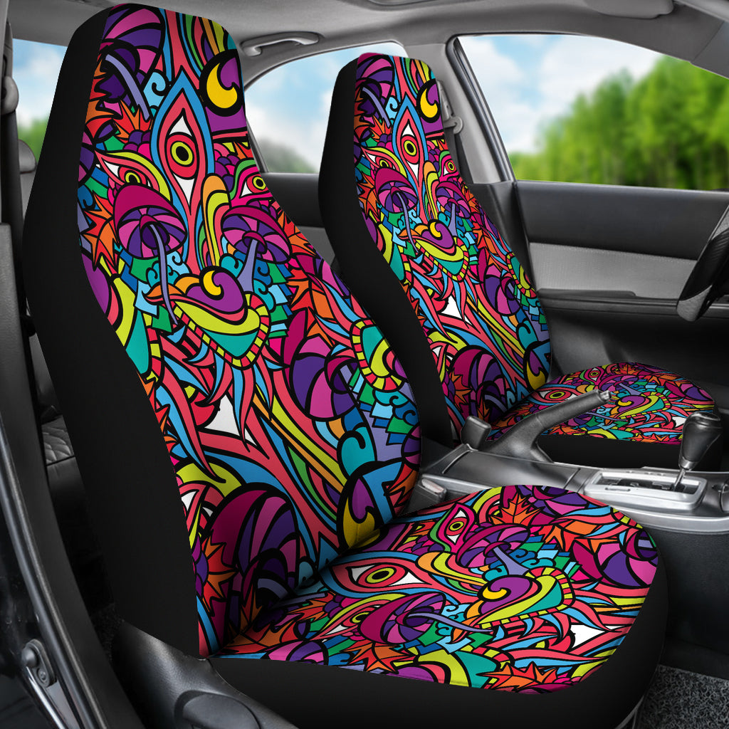 Trippy Print Design LKS302 Car Seat Covers