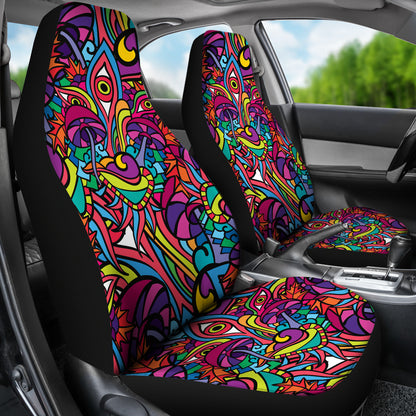 Trippy Print Design LKS302 Car Seat Covers