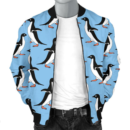 Penguin Dance Pattern Men Bomber Jacket