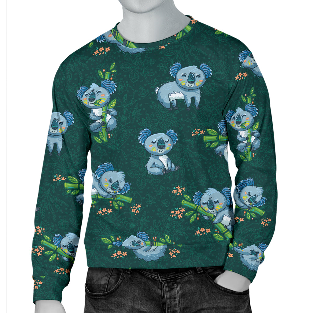 Koala Blue Design Print Men Long Sleeve Sweatshirt