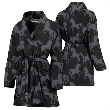 Horse Print Design LKS305 Women Bathrobe