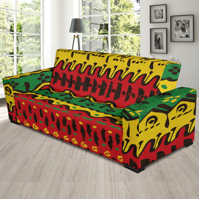 Rasta Pattern Print Design A01 Sofa Slipcover