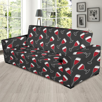 Wine Print Design LKS308 Sofa Slipcover