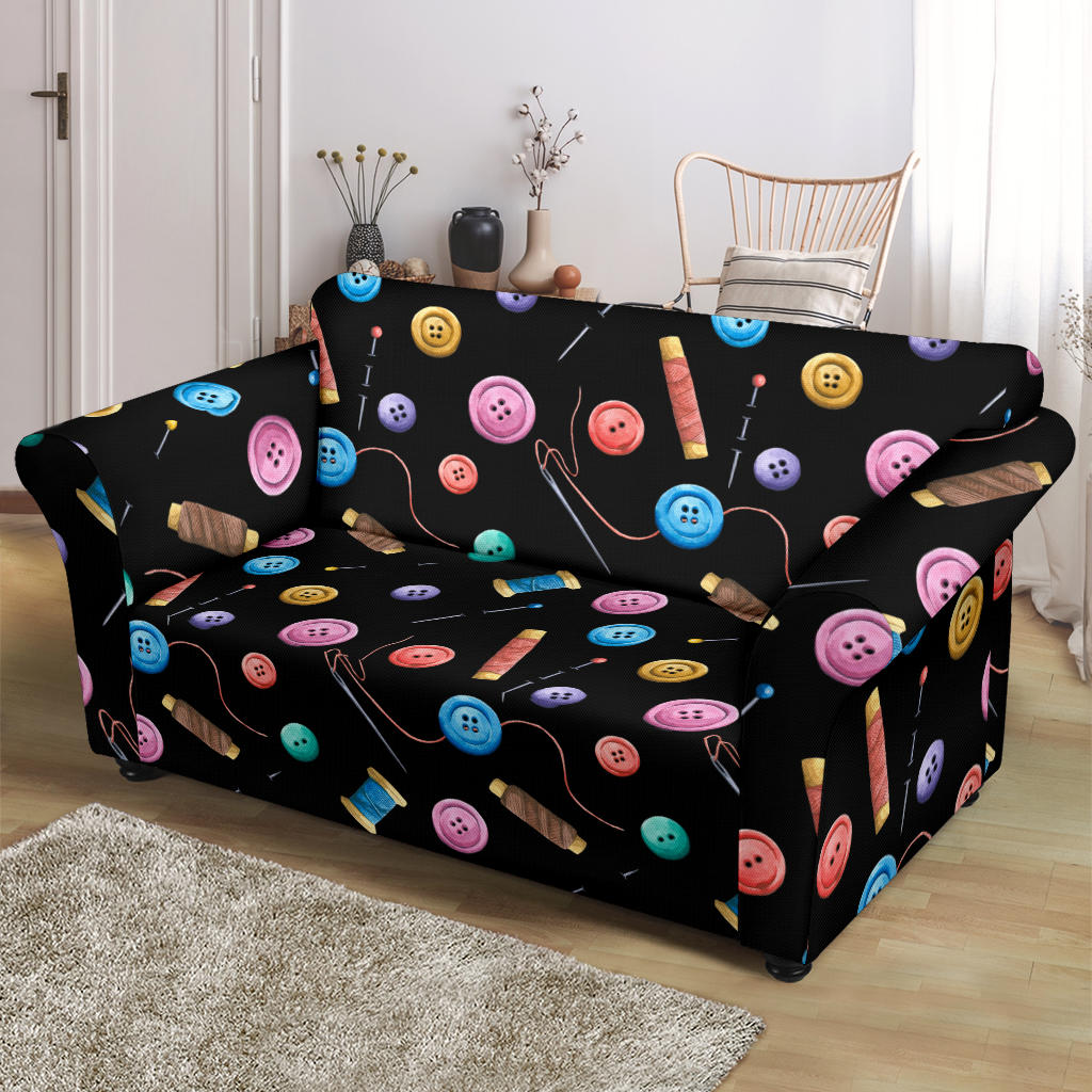 Sewing Print Design LKS309 Loveseat Couch Slipcover