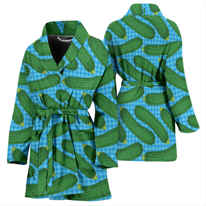 Zucchini Print Design LKS301 Women Bathrobe