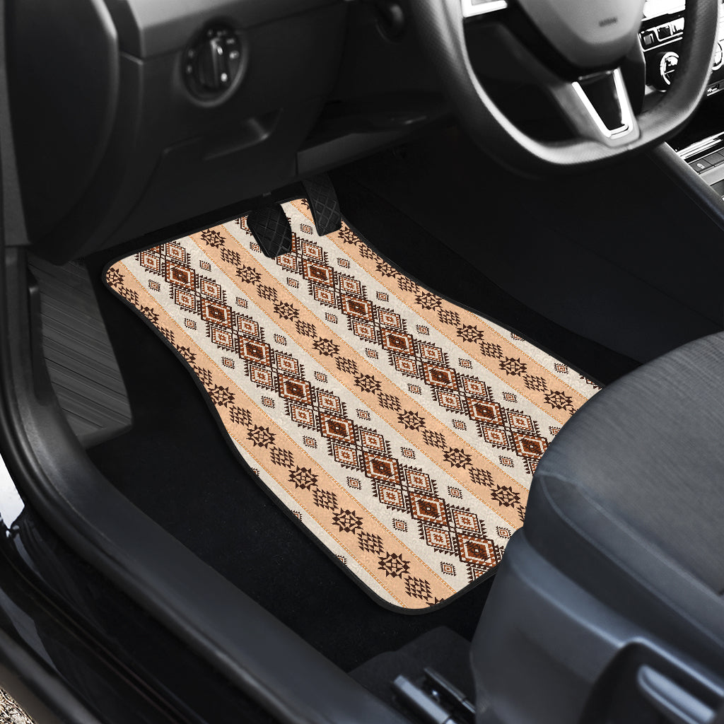 Native Classic Pattern Print Car Floor Mats Front Back