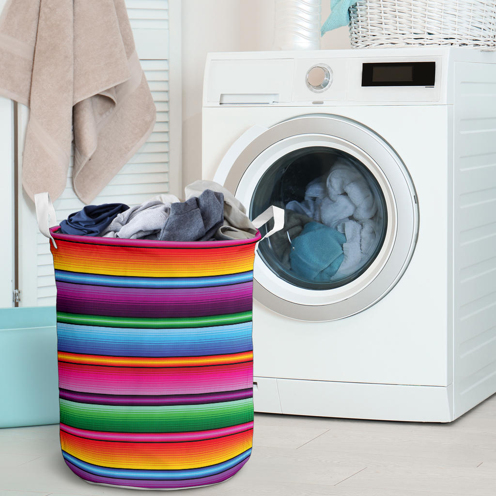 Mexican Blanket Colorful Print Pattern Laundry Basket