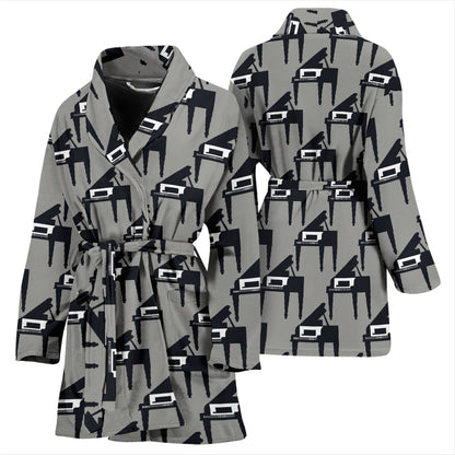 Piano Print Design LKS404 Women Bathrobe