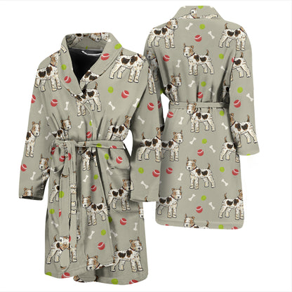 Toy Fox Terriers Print Design LKS301 Men Bathrobe