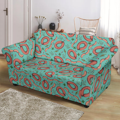 Sausage Print Design LKS303 Loveseat Couch Slipcover