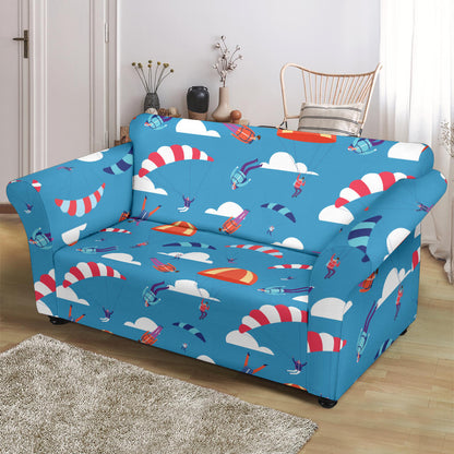 Skydiver Print Design LKS306 Loveseat Couch Slipcover