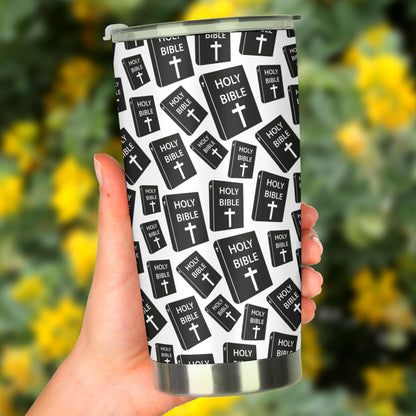 Christian Holy Bible Book Pattern Tumbler