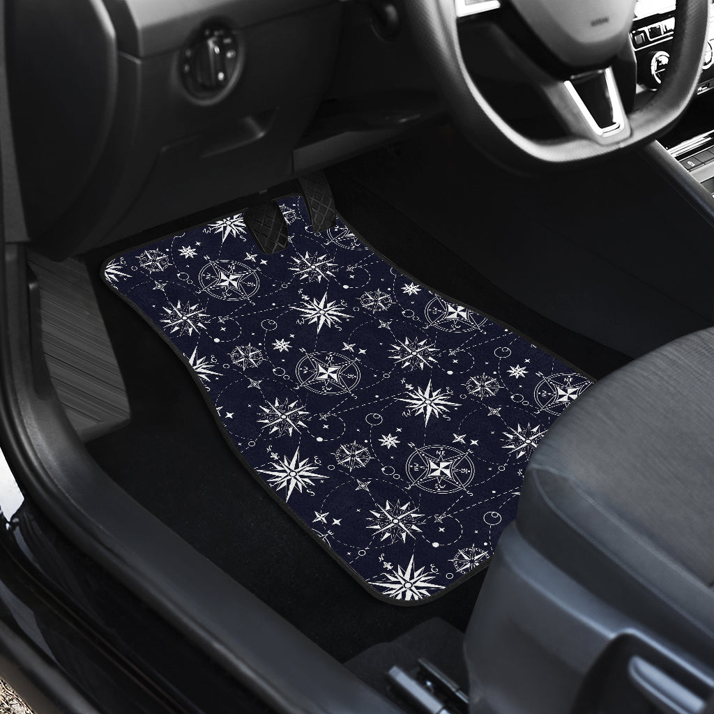 Nautical Sky Design Themed Print Car Floor Mats Front Back