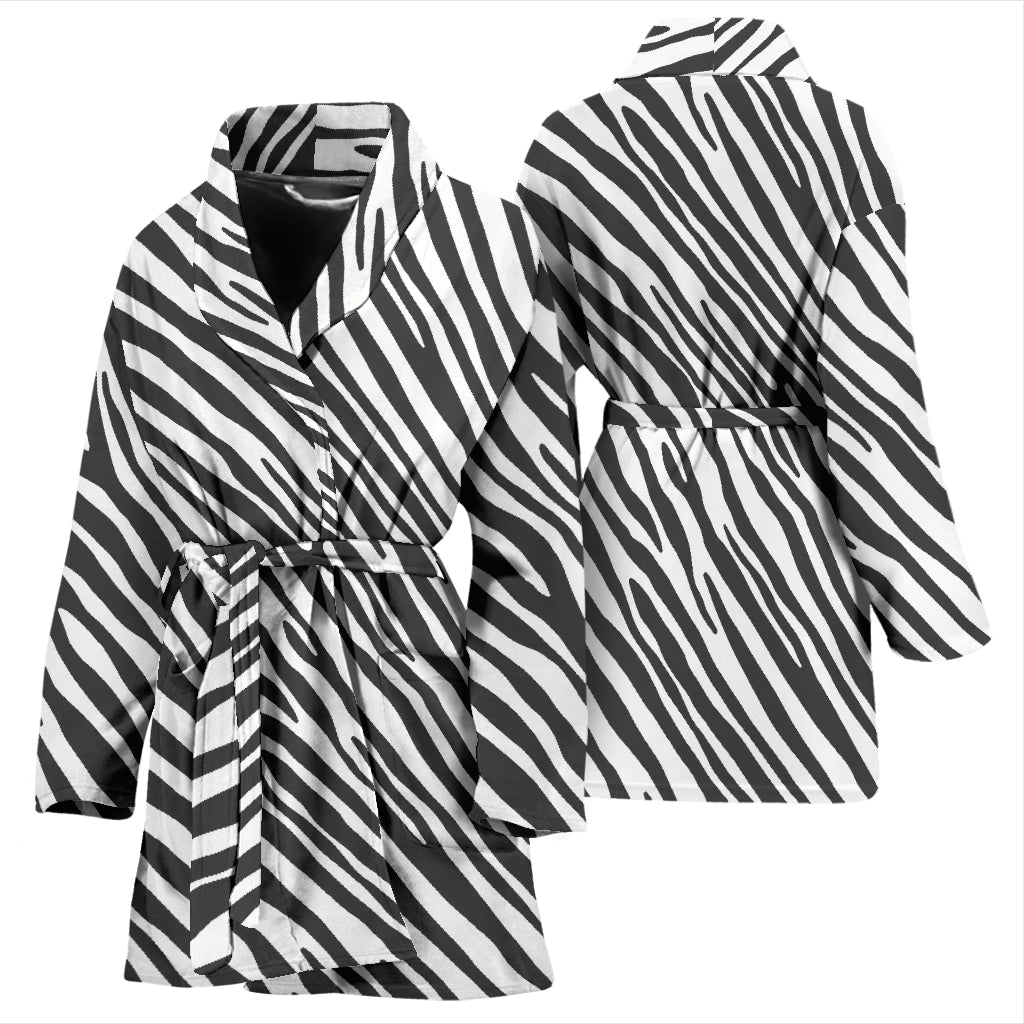 Zebra Classic Print Design LKS302 Women Bathrobe