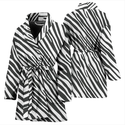 Zebra Classic Print Design LKS302 Women Bathrobe