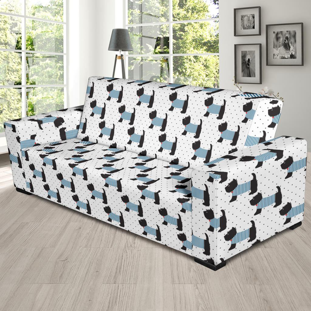 Scottish Terriers Print Design LKS3012 Sofa Slipcover
