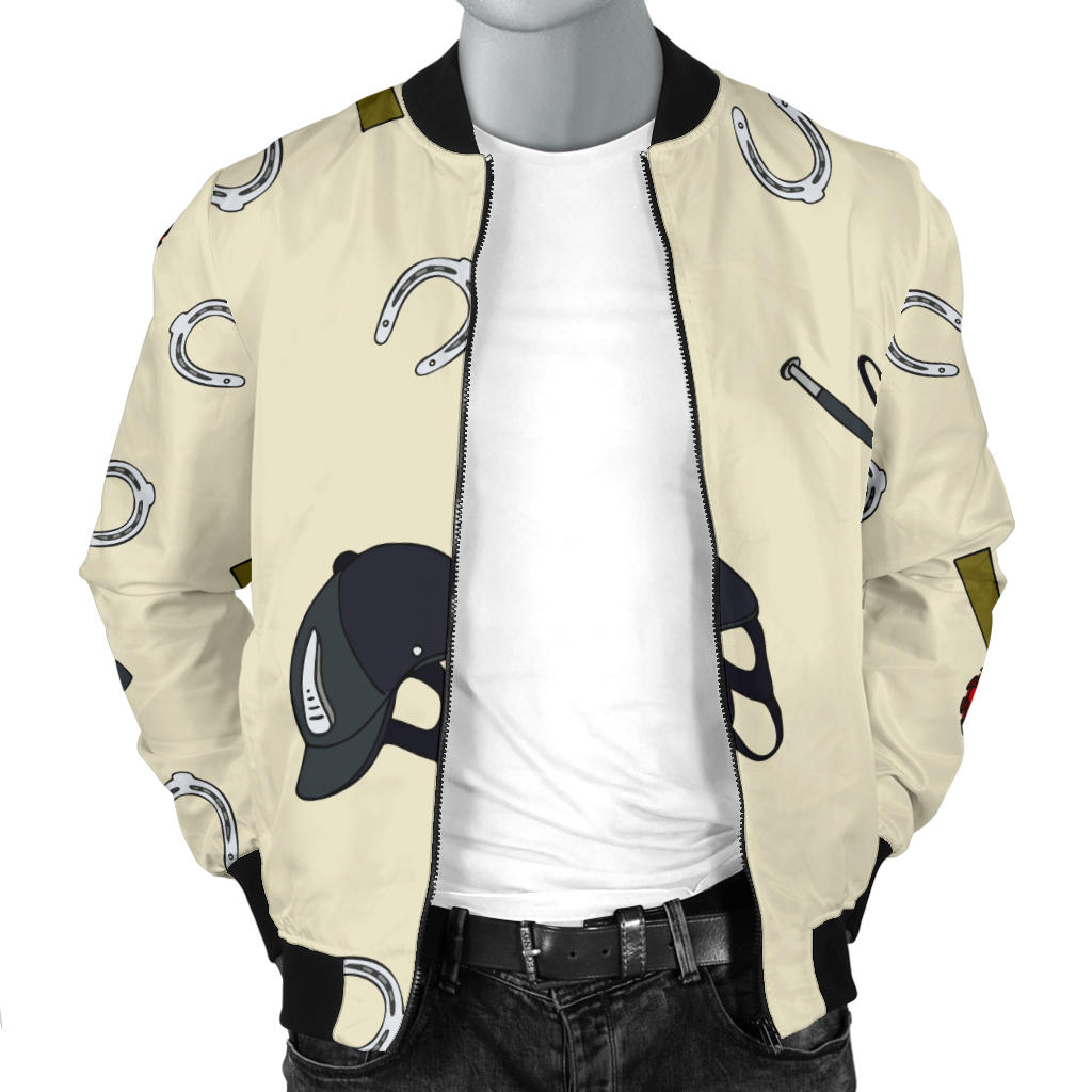 Equestrian Horseshoe Equipment Men Bomber Jacket