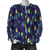 Shark Neon color Print Women Long Sleeve Sweatshirt