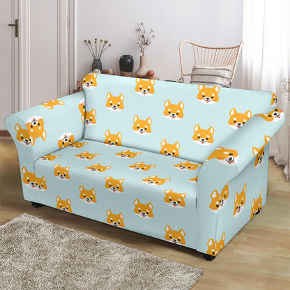 Shiba Inu Print Design LKS301 Loveseat Couch Slipcover