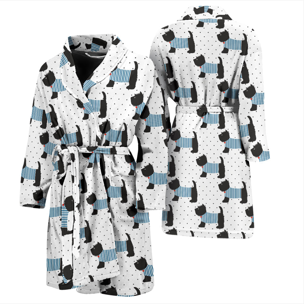 Scottish Terriers Print Design LKS3012 Men Bathrobe
