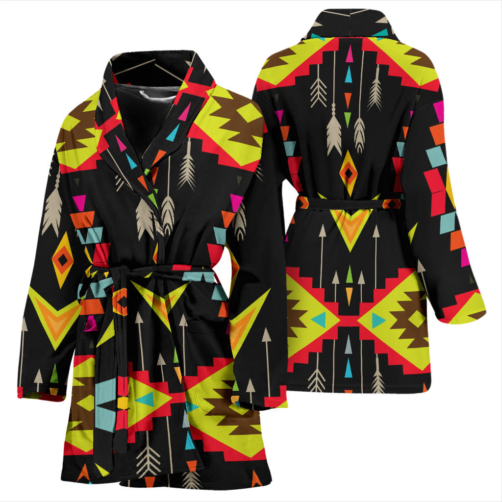 Native Pattern Print Design A05 Women Bathrobe