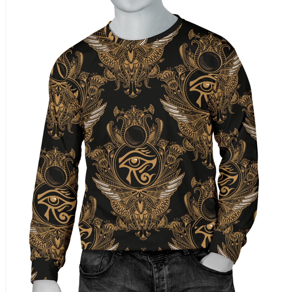 Eye of Horus Mandala Style Men Long Sleeve Sweatshirt