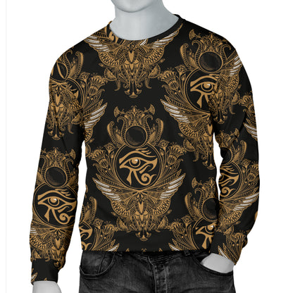 Eye of Horus Mandala Style Men Long Sleeve Sweatshirt