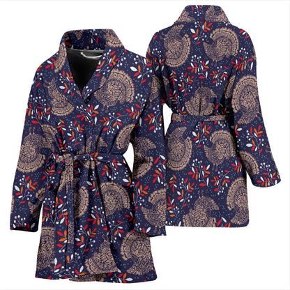 Turkey Print Design LKS401 Women Bathrobe