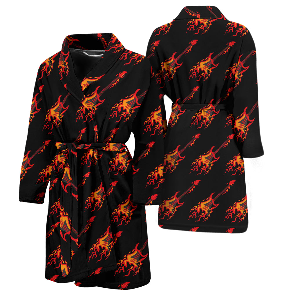 Electric Guitar Print Design LKS406 Men Bathrobe