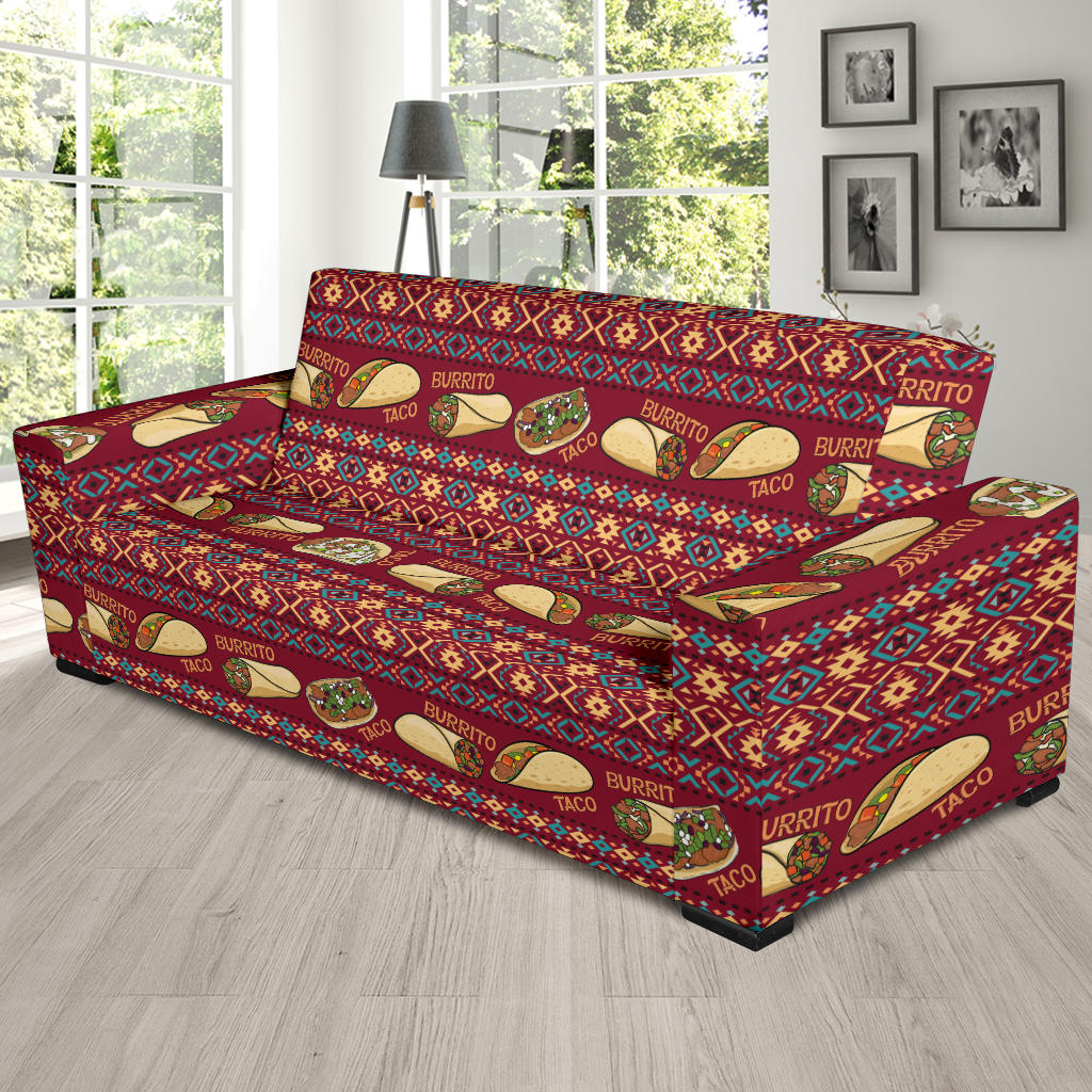 Burrito Taco Print Design LKS302 Sofa Slipcover