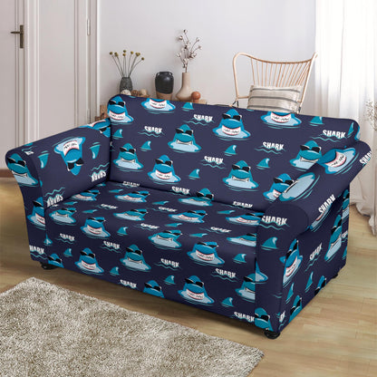 Shark Print Design LKS309 Loveseat Couch Slipcover
