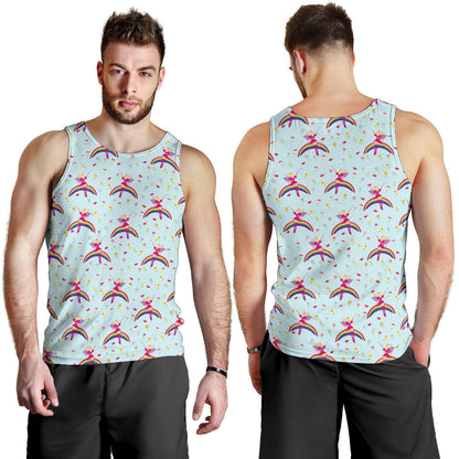 Fairy with Rainbow Print Pattern Men Tank Top