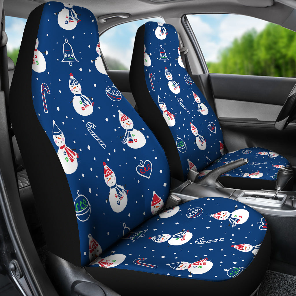 Snowman Print Design LKS306 Car Seat Covers
