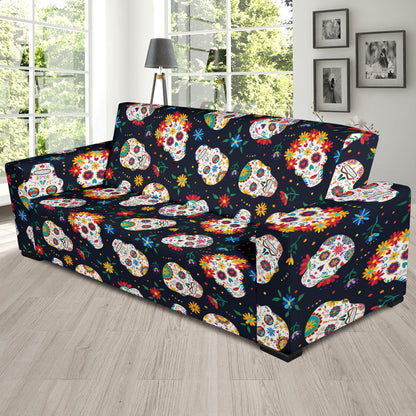 Sugar Skull Print Design LKS305 Sofa Slipcover