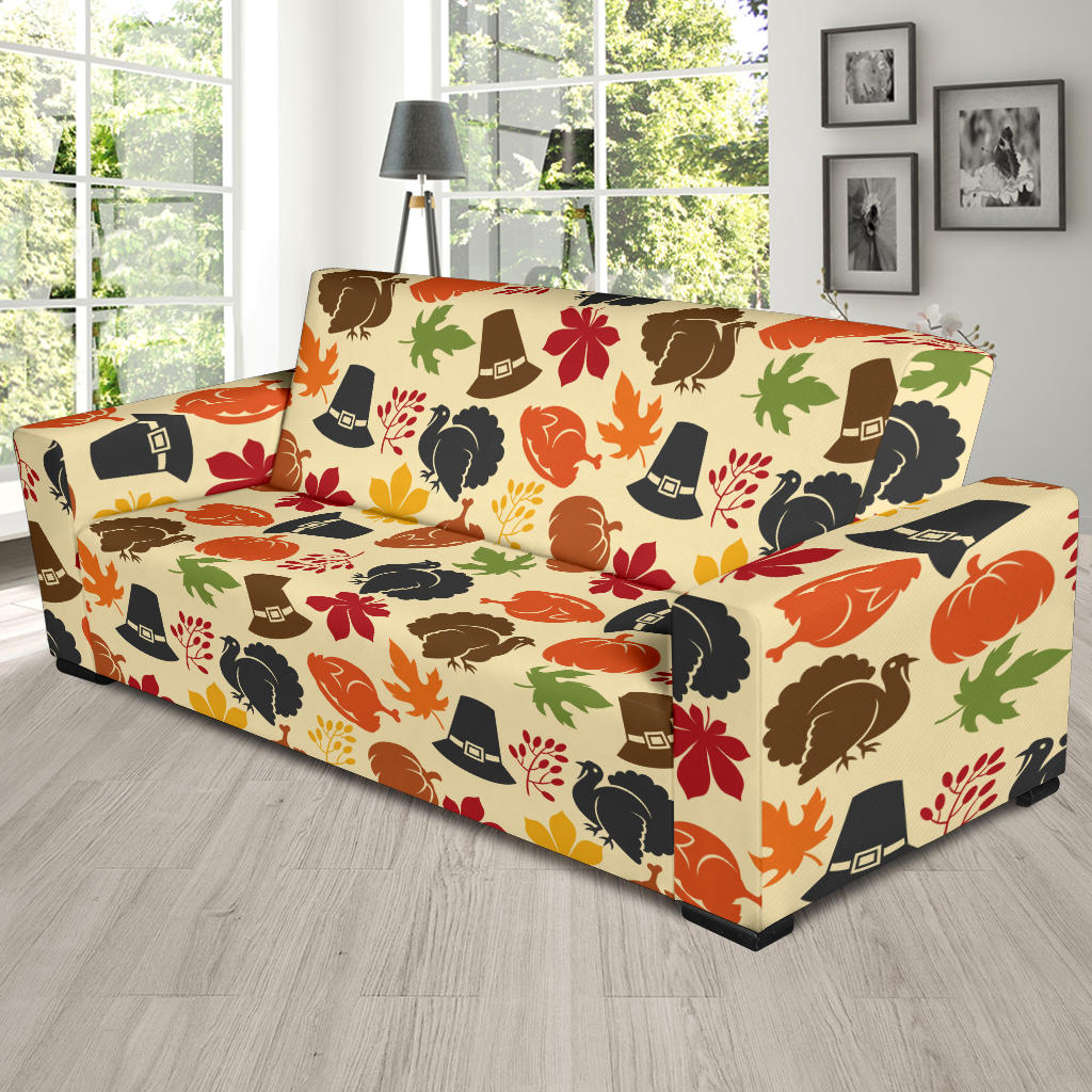 Thanksgiving Print Design LKS303 Sofa Slipcover