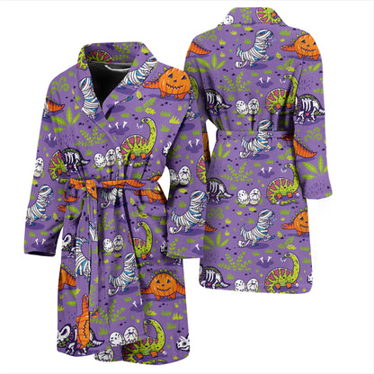 Zombie Dinosaur Print Design LKS302 Men Bathrobe