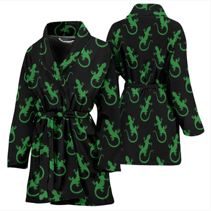 lizard Print Design LKS401 Women Bathrobe