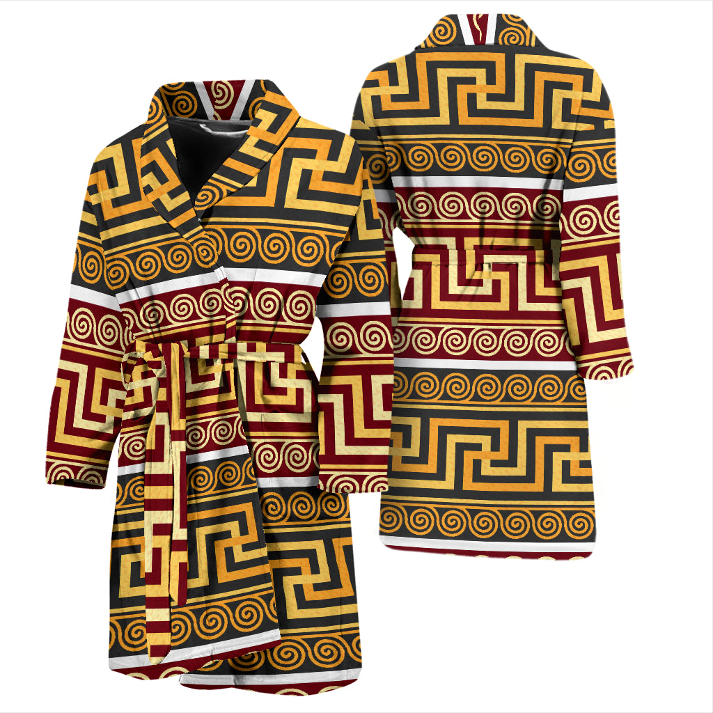 Ancient Greek Pattern Print Design LKS302 Men Bathrobe