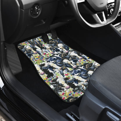 Cow Watercolor Print Pattern Car Floor Mats Front Back