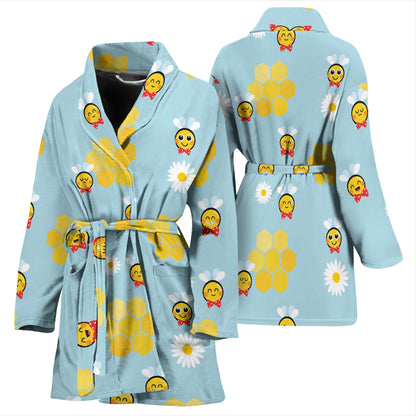 Bee Cute Print Design LKS304 Women Bathrobe
