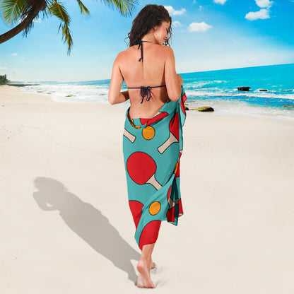 Ping Pong Pattern Print Design A01 Sarong Pareo Wrap