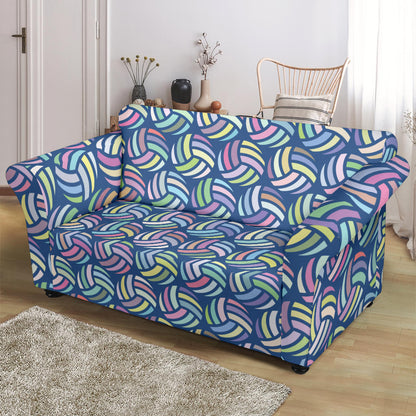 Volleyball Print Design LKS301 Loveseat Couch Slipcover