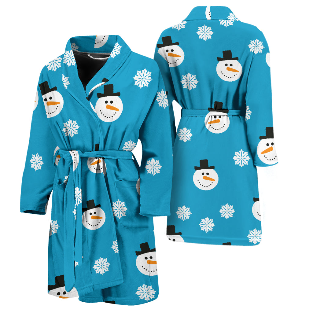 Snowman Print Design LKS303 Men Bathrobe