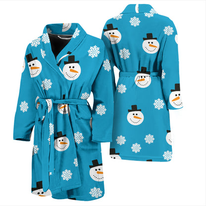 Snowman Print Design LKS303 Men Bathrobe