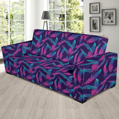 Banana Leaf Pattern Print Design 08 Sofa Slipcover