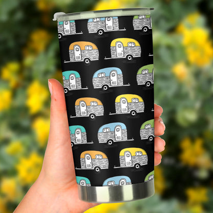 Camper Pattern Camping Themed No 2 Print Tumbler